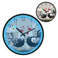 thumbnail image 1 of Voice Activated Clock with Glow Light 12 Inch Large Silent Wall Clock Battery Operated for Home Decor Black and White Chick, 1 of 8
