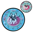thumbnail image 1 of Voice Activated Clock with Glow Light 12 Inch Large Silent Wall Clock Battery Operated for Home Decor Black and White Dog, 1 of 8