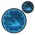 thumbnail image 1 of Voice Activated Clock with Glow Light 12 Inch Large Silent Wall Clock Battery Operated for Home Decor Blue Deep-sea Creature, 1 of 8