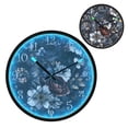 thumbnail image 1 of Voice Activated Clock with Glow Light 12 Inch Large Silent Wall Clock Battery Operated for Home Decor Blue Peonies, 1 of 8