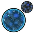 thumbnail image 1 of Voice Activated Clock with Glow Light 12 Inch Large Silent Wall Clock Battery Operated for Home Decor Blue Snowflake Pattern, 1 of 8