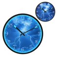 thumbnail image 1 of Voice Activated Clock with Glow Light 12 Inch Large Silent Wall Clock Battery Operated for Home Decor Blue Tone Lightning, 1 of 8