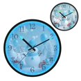thumbnail image 1 of Voice Activated Clock with Glow Light 12 Inch Large Silent Wall Clock Battery Operated for Home Decor Blue and White Snowman Decorations, 1 of 8