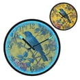 thumbnail image 1 of Voice Activated Clock with Glow Light 12 Inch Large Silent Wall Clock Battery Operated for Home Decor Bluebird Surrounded by Flowers, 1 of 8