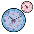 thumbnail image 1 of Voice Activated Clock with Glow Light 12 Inch Large Silent Wall Clock Battery Operated for Home Decor Bows and Hearts Pattern, 1 of 8
