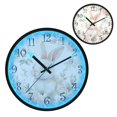 thumbnail image 1 of Voice Activated Clock with Glow Light 12 Inch Large Silent Wall Clock Battery Operated for Home Decor Bunny Surrounded by Roses, 1 of 8