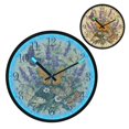 thumbnail image 1 of Voice Activated Clock with Glow Light 12 Inch Large Silent Wall Clock Battery Operated for Home Decor Butterflies and Lavender Pattern, 1 of 8