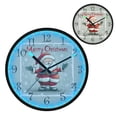 thumbnail image 1 of Voice Activated Clock with Glow Light 12 Inch Large Silent Wall Clock Battery Operated for Home Decor Cartoon Santa Claus, 1 of 8