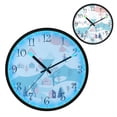 thumbnail image 1 of Voice Activated Clock with Glow Light 12 Inch Large Silent Wall Clock Battery Operated for Home Decor Cartoon Snow Scenery, 1 of 8