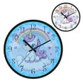 thumbnail image 1 of Voice Activated Clock with Glow Light 12 Inch Large Silent Wall Clock Battery Operated for Home Decor Cartoon Unicorn Sitting on A Cloud, 1 of 8
