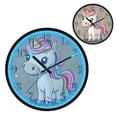 thumbnail image 1 of Voice Activated Clock with Glow Light 12 Inch Large Silent Wall Clock Battery Operated for Home Decor Cartoon Unicorn, 1 of 8