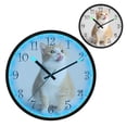 thumbnail image 1 of Voice Activated Clock with Glow Light 12 Inch Large Silent Wall Clock Battery Operated for Home Decor Cat Sticking Out Their Tongues, 1 of 8