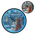 thumbnail image 1 of Voice Activated Clock with Glow Light 12 Inch Large Silent Wall Clock Battery Operated for Home Decor Cat by The Window, 1 of 8