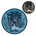 thumbnail image 1 of Voice Activated Clock with Glow Light 12 Inch Large Silent Wall Clock Battery Operated for Home Decor Christmas Snowman, 1 of 8