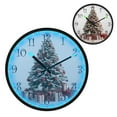 thumbnail image 1 of Voice Activated Clock with Glow Light 12 Inch Large Silent Wall Clock Battery Operated for Home Decor Christmas Tree with Gifts, 1 of 8