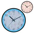 thumbnail image 1 of Voice Activated Clock with Glow Light 12 Inch Large Silent Wall Clock Battery Operated for Home Decor Cute Floral Pastel, 1 of 8
