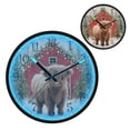 thumbnail image 1 of Voice Activated Clock with Glow Light 12 Inch Large Silent Wall Clock Battery Operated for Home Decor Cute Highland Cow Pattern, 1 of 8