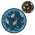 thumbnail image 1 of Voice Activated Clock with Glow Light 12 Inch Large Silent Wall Clock Battery Operated for Home Decor Delicate Gold Leaf Pattern, 1 of 8