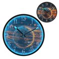 thumbnail image 1 of Voice Activated Clock with Glow Light 12 Inch Large Silent Wall Clock Battery Operated for Home Decor Digital Art Of The Earth, 1 of 8