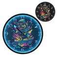 thumbnail image 1 of Voice Activated Clock with Glow Light 12 Inch Large Silent Wall Clock Battery Operated for Home Decor Dog Riding on A Skateboard, 1 of 8