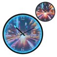 thumbnail image 1 of Voice Activated Clock with Glow Light 12 Inch Large Silent Wall Clock Battery Operated for Home Decor Dynamic and Blurred Cityscape, 1 of 8