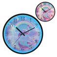thumbnail image 1 of Voice Activated Clock with Glow Light 12 Inch Large Silent Wall Clock Battery Operated for Home Decor Flamingo in The Water, 1 of 8