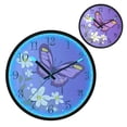 thumbnail image 1 of Voice Activated Clock with Glow Light 12 Inch Large Silent Wall Clock Battery Operated for Home Decor Flowers and Butterflies, 1 of 8