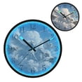 thumbnail image 1 of Voice Activated Clock with Glow Light 12 Inch Large Silent Wall Clock Battery Operated for Home Decor Flying Horses and Sheep, 1 of 8