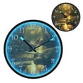 thumbnail image 1 of Voice Activated Clock with Glow Light 12 Inch Large Silent Wall Clock Battery Operated for Home Decor Forest Stream with Moss-covered, 1 of 8