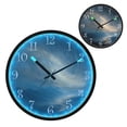 thumbnail image 1 of Voice Activated Clock with Glow Light 12 Inch Large Silent Wall Clock Battery Operated for Home Decor Golden Nebula, 1 of 8