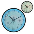 thumbnail image 1 of Voice Activated Clock with Glow Light 12 Inch Large Silent Wall Clock Battery Operated for Home Decor Large Dandelions, 1 of 8