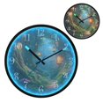 thumbnail image 1 of Voice Activated Clock with Glow Light 12 Inch Large Silent Wall Clock Battery Operated for Home Decor Magic Forest Scene, 1 of 8