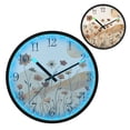 thumbnail image 1 of Voice Activated Clock with Glow Light 12 Inch Large Silent Wall Clock Battery Operated for Home Decor Muted Colors Wildflowers, 1 of 8