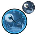 thumbnail image 1 of Voice Activated Clock with Glow Light 12 Inch Large Silent Wall Clock Battery Operated for Home Decor Mysterious Christmas Night Scene, 1 of 8