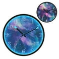 thumbnail image 1 of Voice Activated Clock with Glow Light 12 Inch Large Silent Wall Clock Battery Operated for Home Decor Nebula, 1 of 8