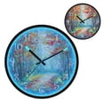 thumbnail image 1 of Voice Activated Clock with Glow Light 12 Inch Large Silent Wall Clock Battery Operated for Home Decor Orange Autumn Forest, 1 of 8