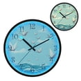 thumbnail image 1 of Voice Activated Clock with Glow Light 12 Inch Large Silent Wall Clock Battery Operated for Home Decor Paper Cranes Pattern, 1 of 8