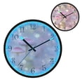 thumbnail image 1 of Voice Activated Clock with Glow Light 12 Inch Large Silent Wall Clock Battery Operated for Home Decor Pink Fantasy Mushroom, 1 of 8