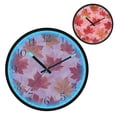 thumbnail image 1 of Voice Activated Clock with Glow Light 12 Inch Large Silent Wall Clock Battery Operated for Home Decor Red Maple Leaf Pattern, 1 of 8