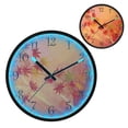 thumbnail image 1 of Voice Activated Clock with Glow Light 12 Inch Large Silent Wall Clock Battery Operated for Home Decor Red Maple Leaves in Autumn, 1 of 8