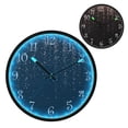 thumbnail image 1 of Voice Activated Clock with Glow Light 12 Inch Large Silent Wall Clock Battery Operated for Home Decor Rose Gold Glitter, 1 of 8