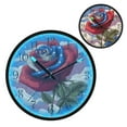 thumbnail image 1 of Voice Activated Clock with Glow Light 12 Inch Large Silent Wall Clock Battery Operated for Home Decor Roses and Clouds, 1 of 8