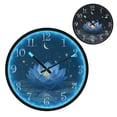 thumbnail image 1 of Voice Activated Clock with Glow Light 12 Inch Large Silent Wall Clock Battery Operated for Home Decor Serene Blue Lotus Flower, 1 of 8