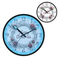 thumbnail image 1 of Voice Activated Clock with Glow Light 12 Inch Large Silent Wall Clock Battery Operated for Home Decor Silver Metallic Decorative Frame, 1 of 8
