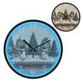 thumbnail image 1 of Voice Activated Clock with Glow Light 12 Inch Large Silent Wall Clock Battery Operated for Home Decor Snowmen and Deer in The Forest, 1 of 8