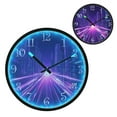 thumbnail image 1 of Voice Activated Clock with Glow Light 12 Inch Large Silent Wall Clock Battery Operated for Home Decor Stylized Cityscape, 1 of 8