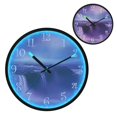 thumbnail image 1 of Voice Activated Clock with Glow Light 12 Inch Large Silent Wall Clock Battery Operated for Home Decor The Purple Water, 1 of 8