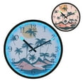 thumbnail image 1 of Voice Activated Clock with Glow Light 12 Inch Large Silent Wall Clock Battery Operated for Home Decor Tropical Islands, 1 of 8