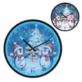 thumbnail image 1 of Voice Activated Clock with Glow Light 12 Inch Large Silent Wall Clock Battery Operated for Home Decor Two Cute Penguins, 1 of 8
