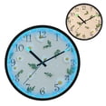 thumbnail image 1 of Voice Activated Clock with Glow Light 12 Inch Large Silent Wall Clock Battery Operated for Home Decor White Daisy Pattern, 1 of 8
